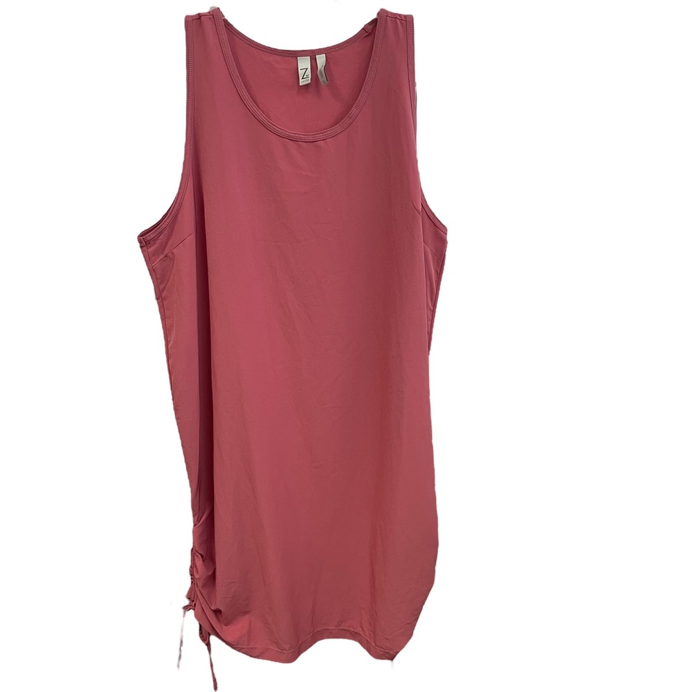 Zella Tank Top Ruched Sleeveless Casual Athletic Activewear Pink Large